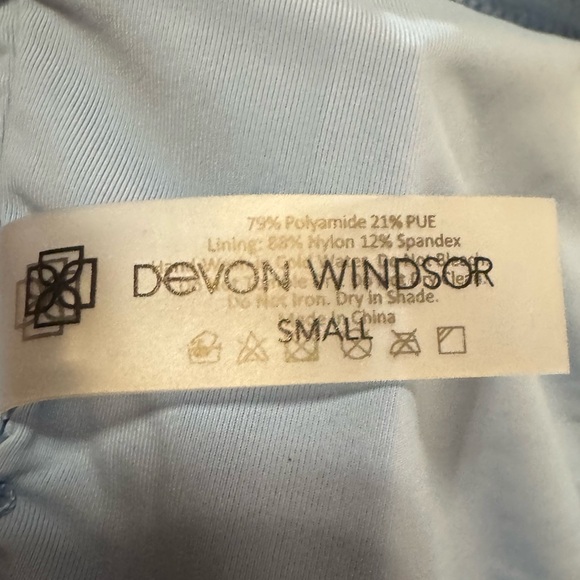 Devon Windsor Blue metallic Bandeau Bikini Set size small - Picture 4 of 4